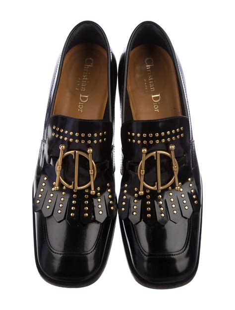 christian Dior patent loafers